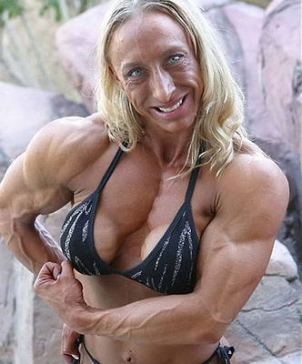 Skinny person taking steroids